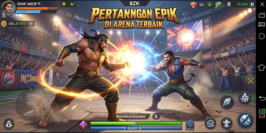 Screenshot dari gameplay 8ZK yang mendebarkan dan penuh aksi.