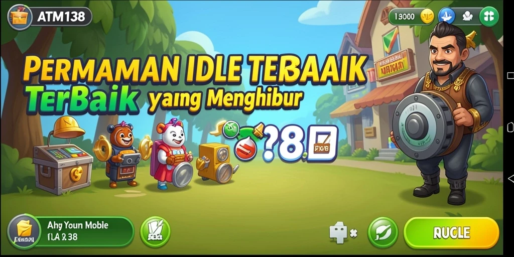 Screenshot gameplay <strong>ATM138</strong> yang menunjukkan tantangan dan kemajuan permainan Idle.