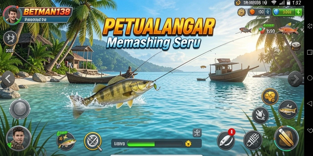 Screenshot utama BETMAN138 memperlihatkan gameplay memancing yang mendebarkan.