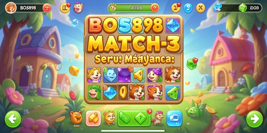 Tampilan gameplay seru dan penuh warna di BOS898.