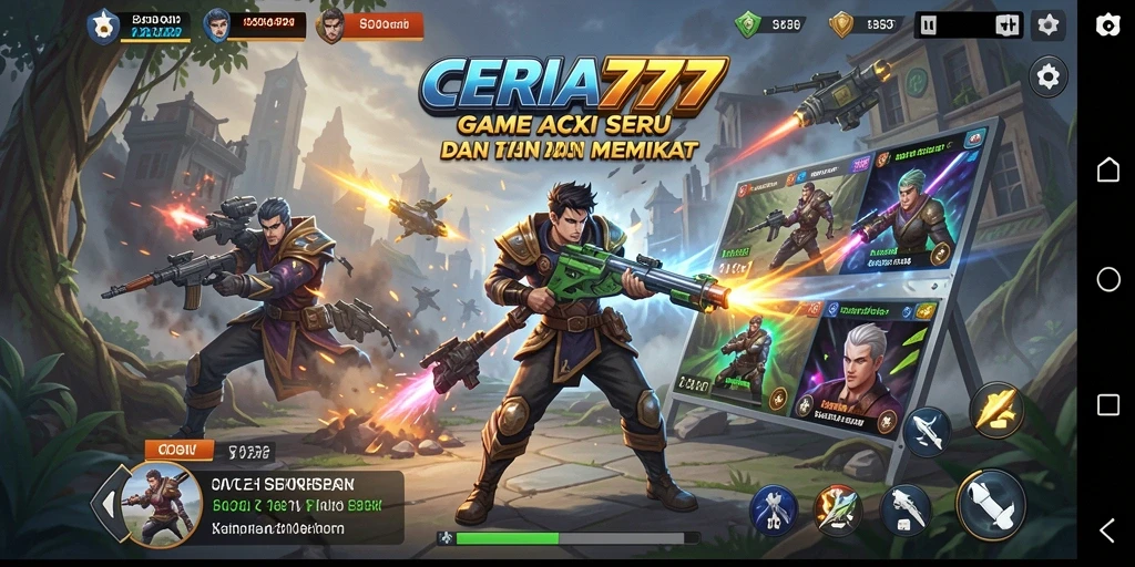 Tampilan gameplay seru dari CERIA777 yang penuh aksi.