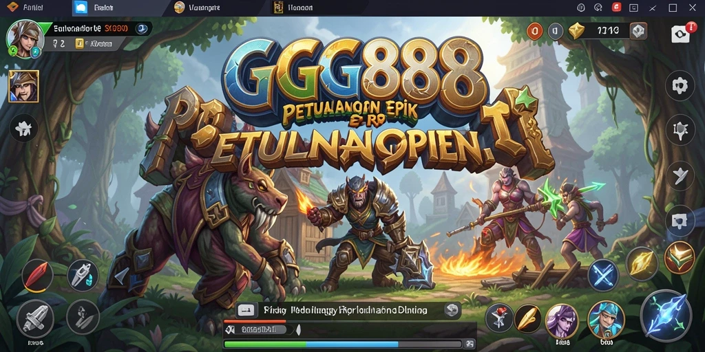 Tampilan screenshot utama GGG888 menampilkan aksi petualangan RPG yang mendebarkan.