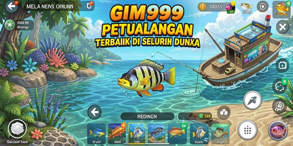 Gameplay GIM999 menampilkan pengalaman memancing yang mendalam dan menarik.