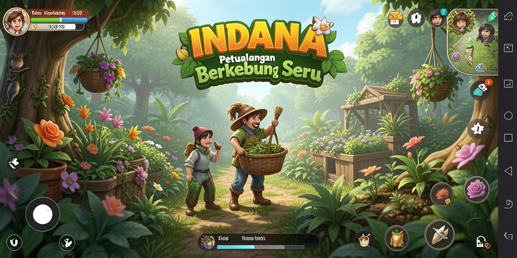 Tampilan menarik dari gameplay pertanian di INDAAA
