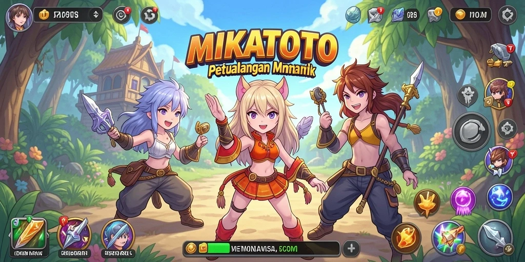 Tampilan gameplay MIKATOTO dengan karakter Anime yang menarik.