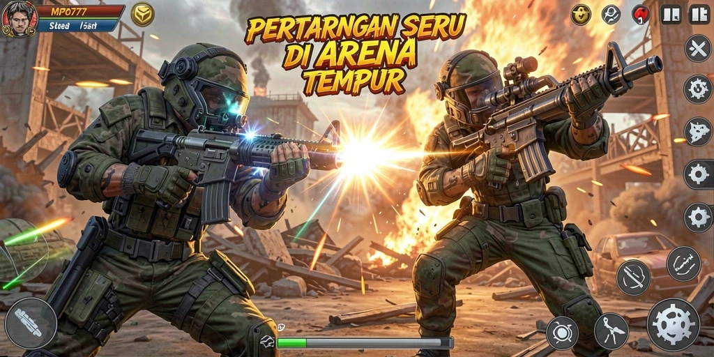 Tampilan gameplay MPO777 yang intens dan kompetitif.