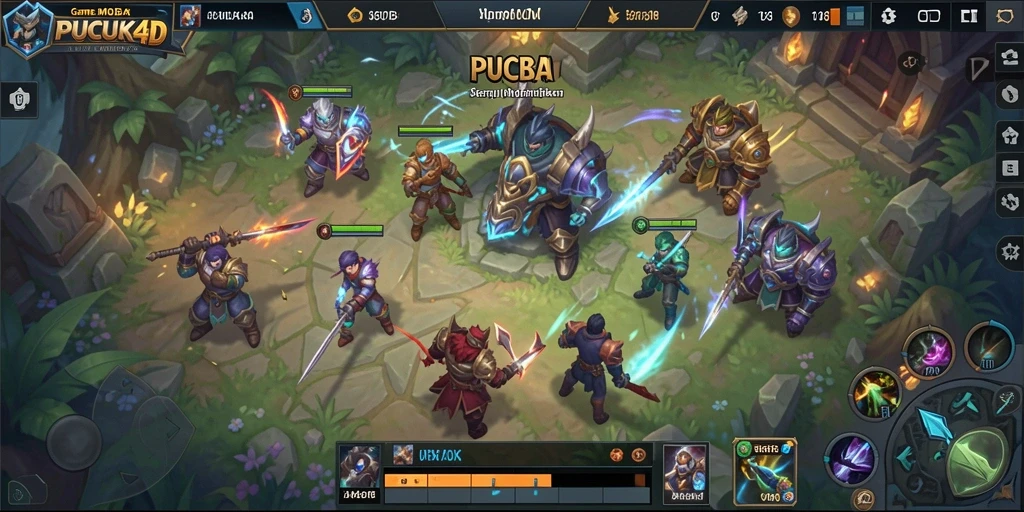 Tampilan gameplay menarik dari PUCUK4D dengan pertarungan intens.