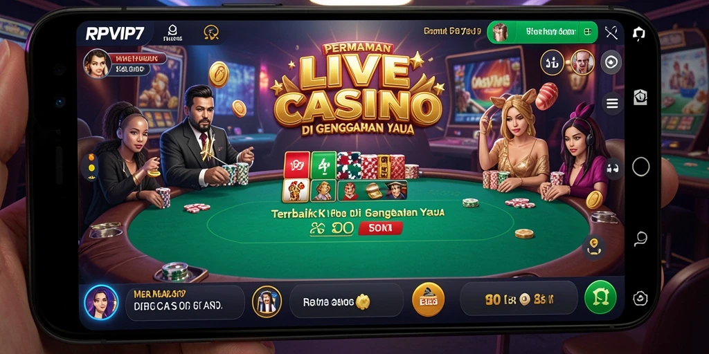 Tampilan gameplay RPVIP7 dengan dealer langsung yang menarik.