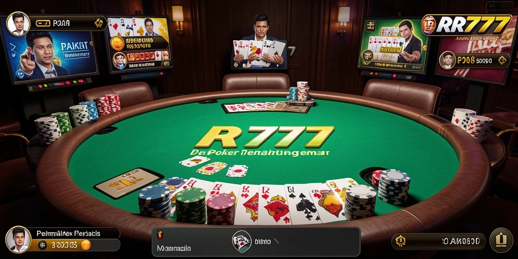 Tampilan gameplay utama RR777 untuk permainan Poker yang seru.