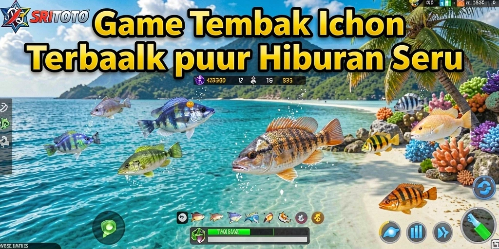 Gameplay seru SRITOTO dengan berbagai jenis ikan untuk ditembak.