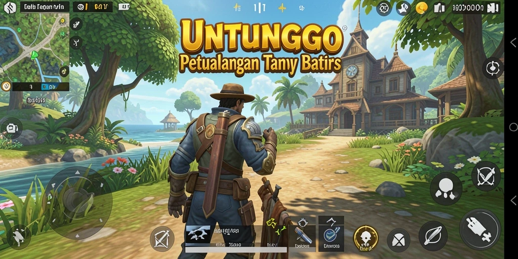 Screenshot gameplay UNTUNGGO menampilkan petualangan yang mendebarkan di dunia terbuka.
